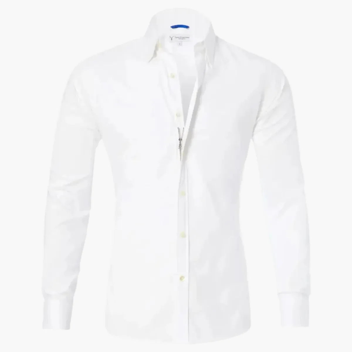 Herren Slim Fit Businesshemd mit verdecktem Reißverschluss – Modern & Bequem für Alltag und Büro