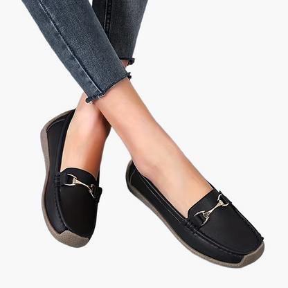 Damen Mokassins Bequeme Freizeit-Slipper mit Schnalle – Elegante Alltagsschuhe