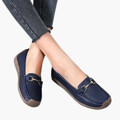 Damen Mokassins Bequeme Freizeit-Slipper mit Schnalle – Elegante Alltagsschuhe