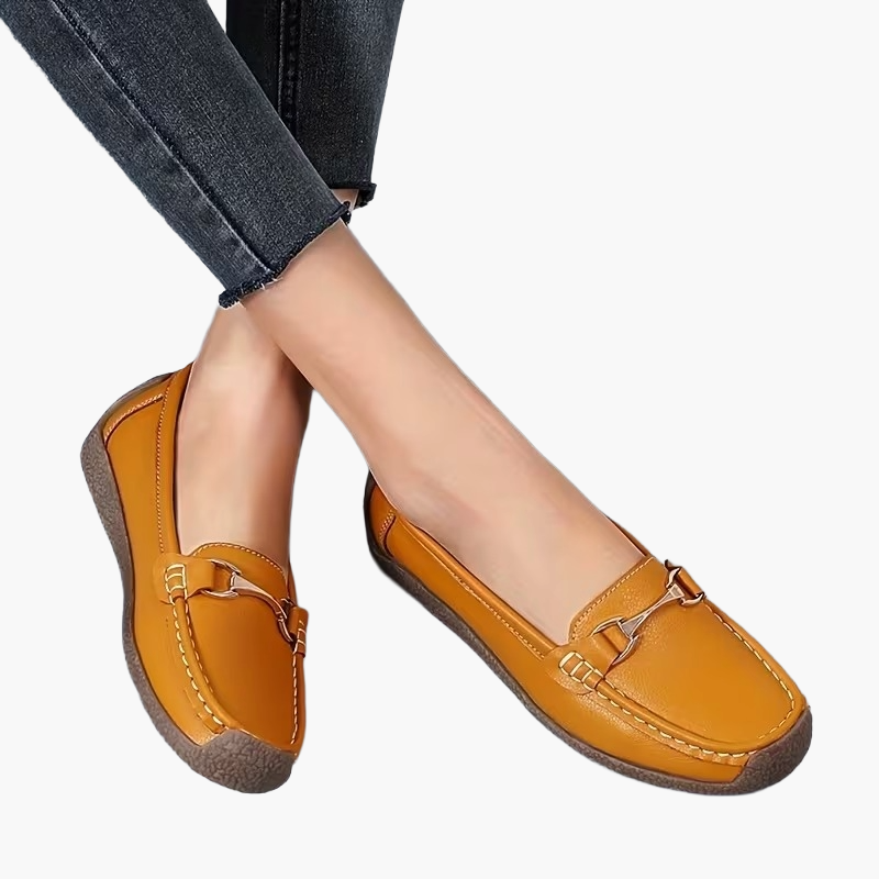 Damen Mokassins Bequeme Freizeit-Slipper mit Schnalle – Elegante Alltagsschuhe