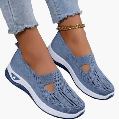 Damen Orthopädische Atmungsaktive Slip-On-Freizeitschuhe mit Anti-Rutsch-Sohle für Alltag & Sport