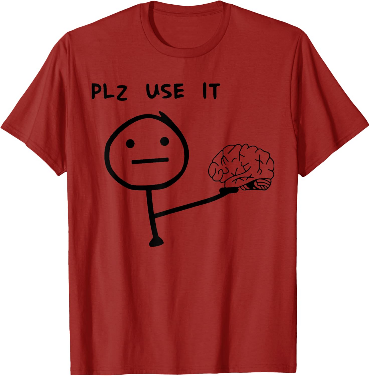Herren Fun T-Shirt mit Meme Print – Lustiges Statement "PLZ USE IT" – Casual Streetwear