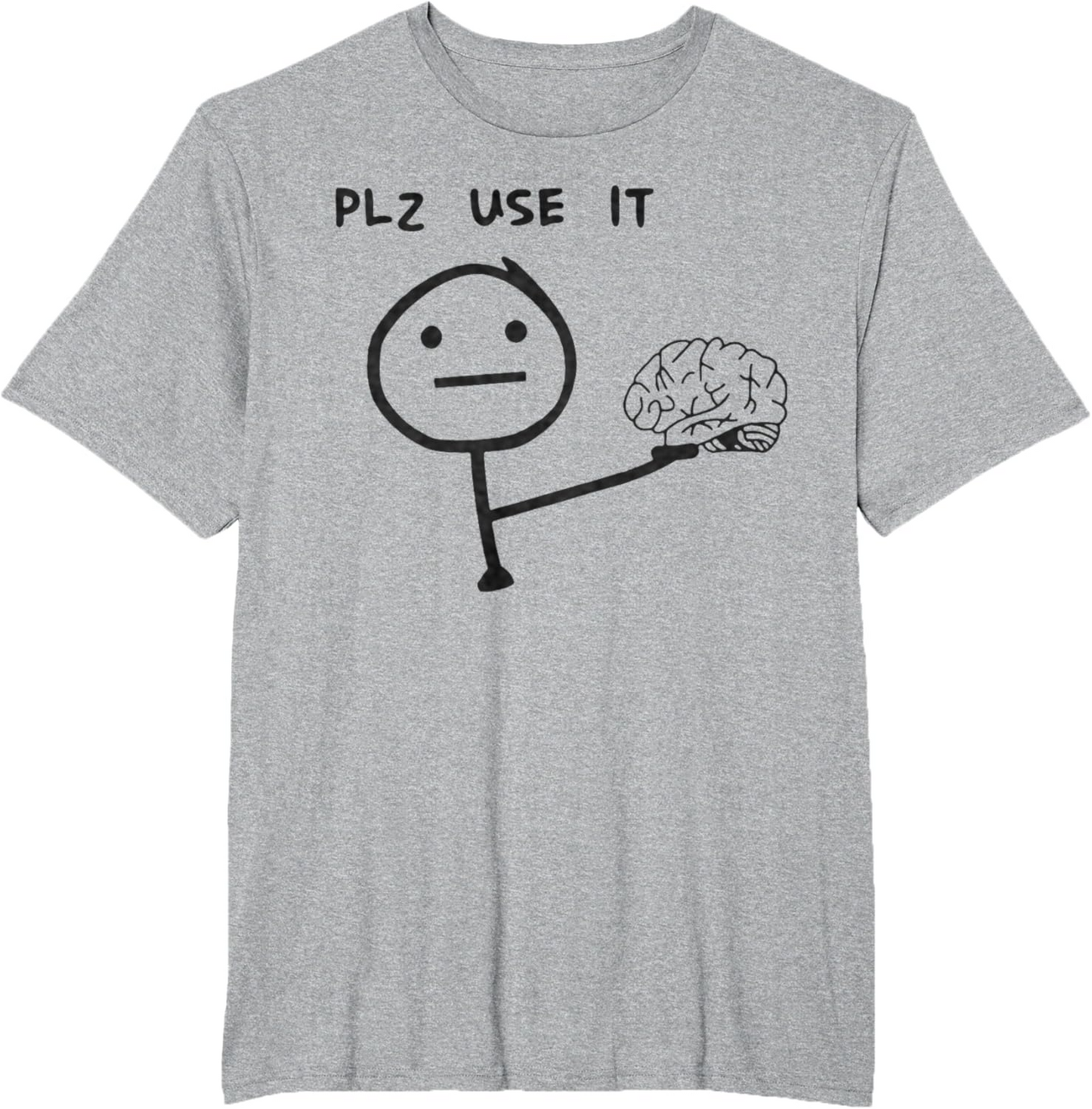 Herren Fun T-Shirt mit Meme Print – Lustiges Statement "PLZ USE IT" – Casual Streetwear