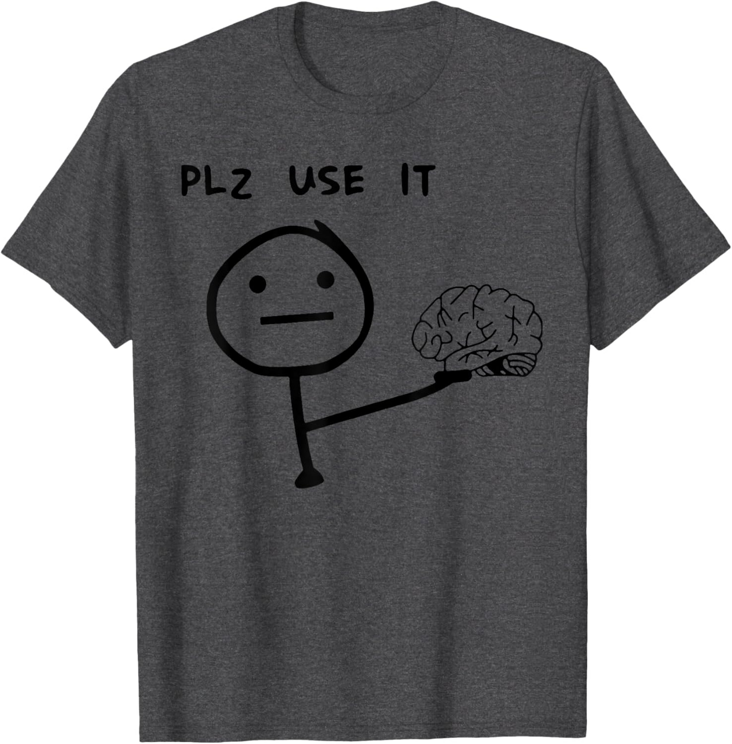 Herren Fun T-Shirt mit Meme Print – Lustiges Statement "PLZ USE IT" – Casual Streetwear