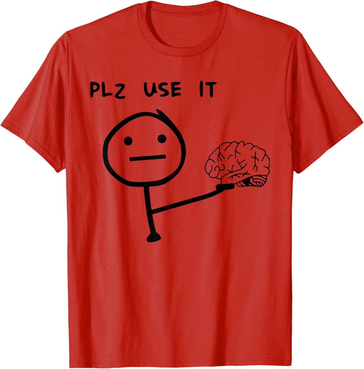 Herren Fun T-Shirt mit Meme Print – Lustiges Statement "PLZ USE IT" – Casual Streetwear
