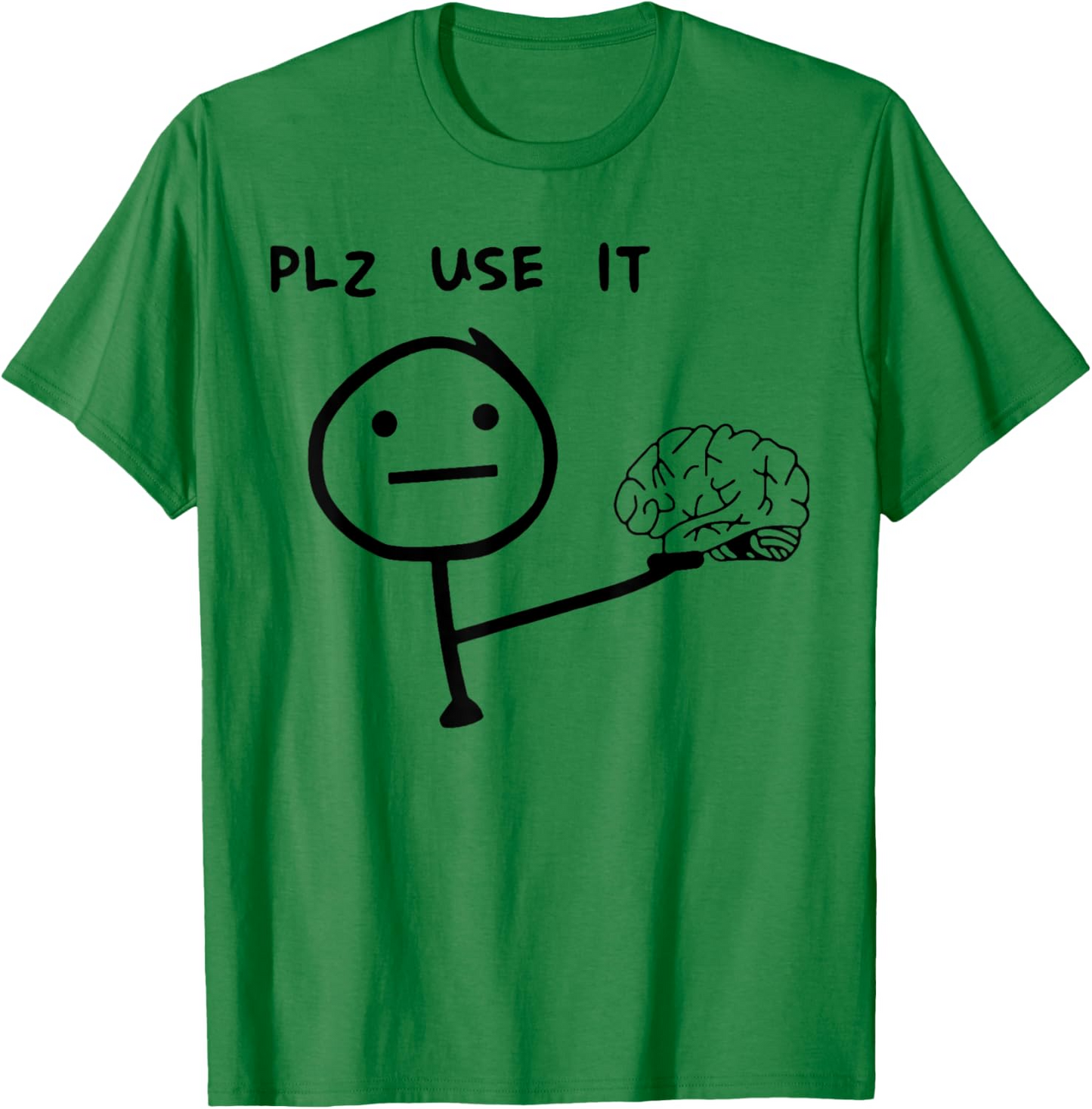 Herren Fun T-Shirt mit Meme Print – Lustiges Statement "PLZ USE IT" – Casual Streetwear
