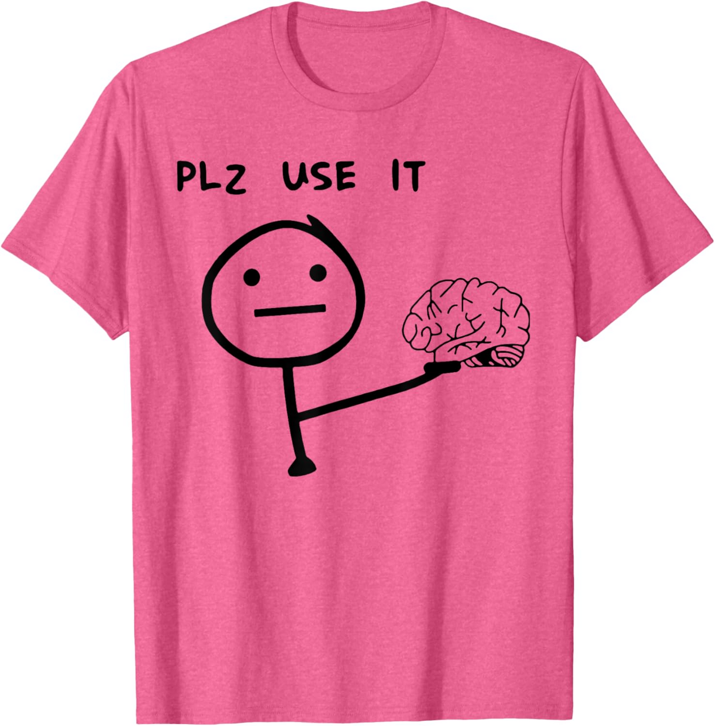 Herren Fun T-Shirt mit Meme Print – Lustiges Statement "PLZ USE IT" – Casual Streetwear