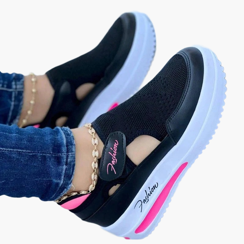 Damen Komfort-Sneaker mit Keilsohle – Bequeme Freizeitschuhe für Alltag und Spaziergänge
