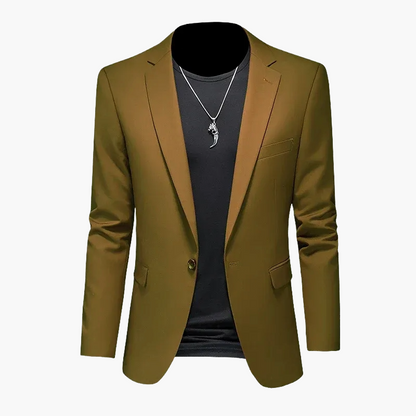 Herren Blazer Ein-Knopf Modern Business Casual Sakko – Eleganter Freizeit-Look