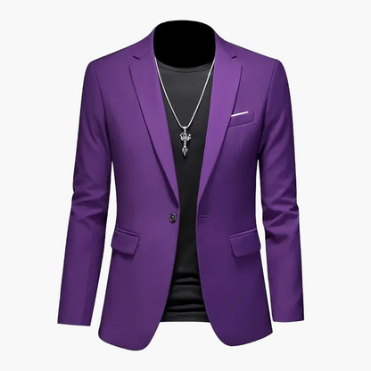 Herren Blazer Ein-Knopf Modern Business Casual Sakko – Eleganter Freizeit-Look