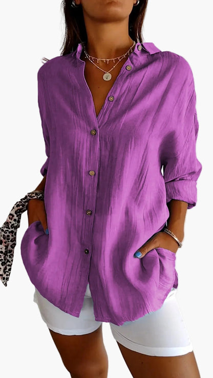 Damen Button-Down-Hemd – Eleganter Freizeit-Look für Alltag und Büro