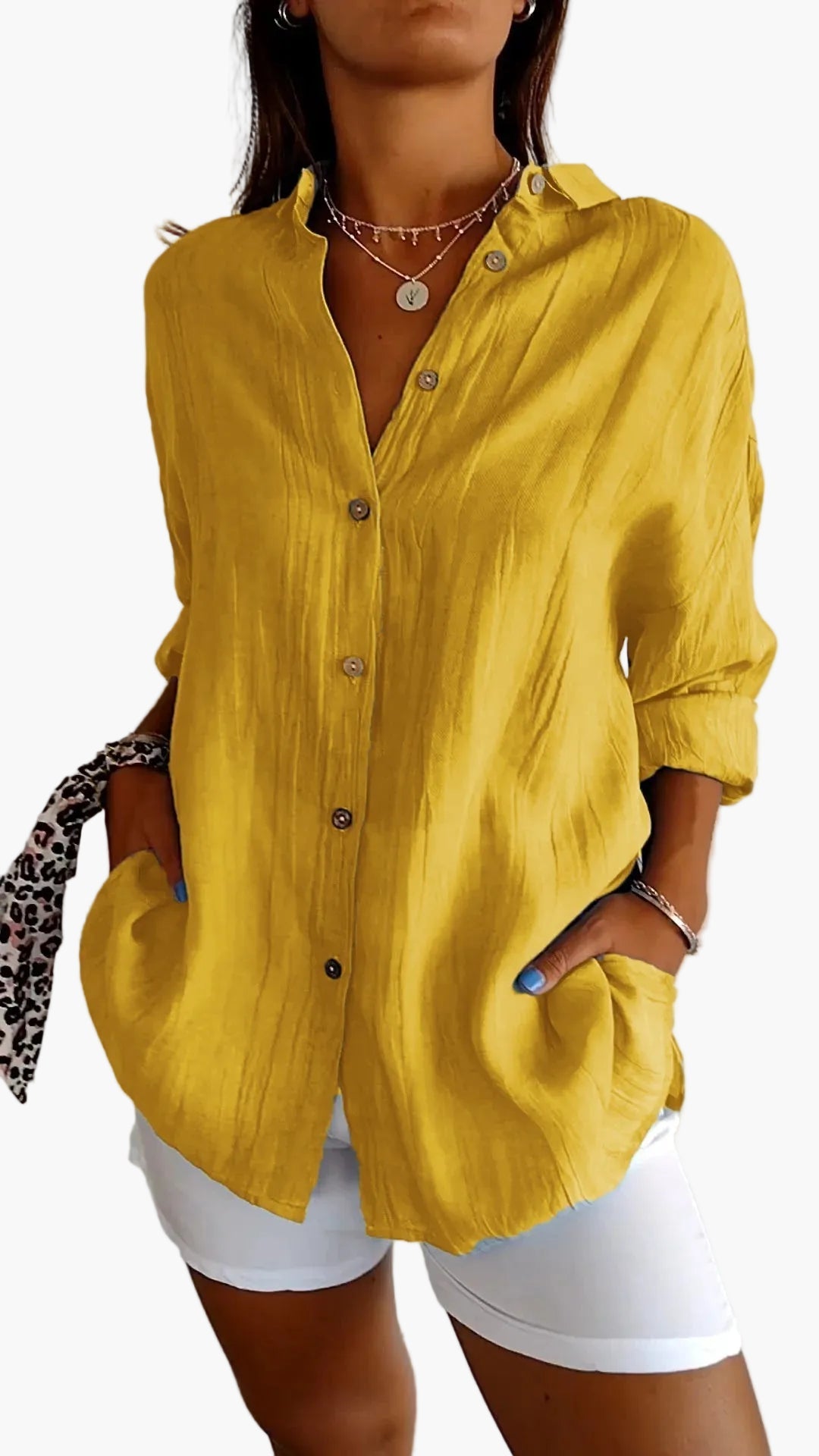 Damen Button-Down-Hemd – Eleganter Freizeit-Look für Alltag und Büro