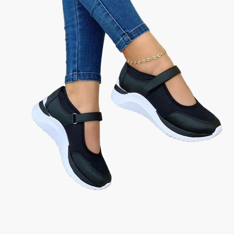 Damen Orthopädische Bequeme Mary Jane Sneaker für Alltag & Freizeit