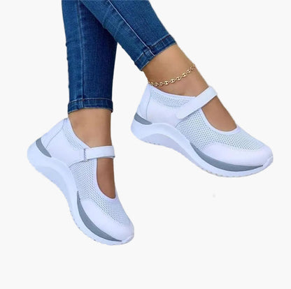 Damen Orthopädische Bequeme Mary Jane Sneaker für Alltag & Freizeit