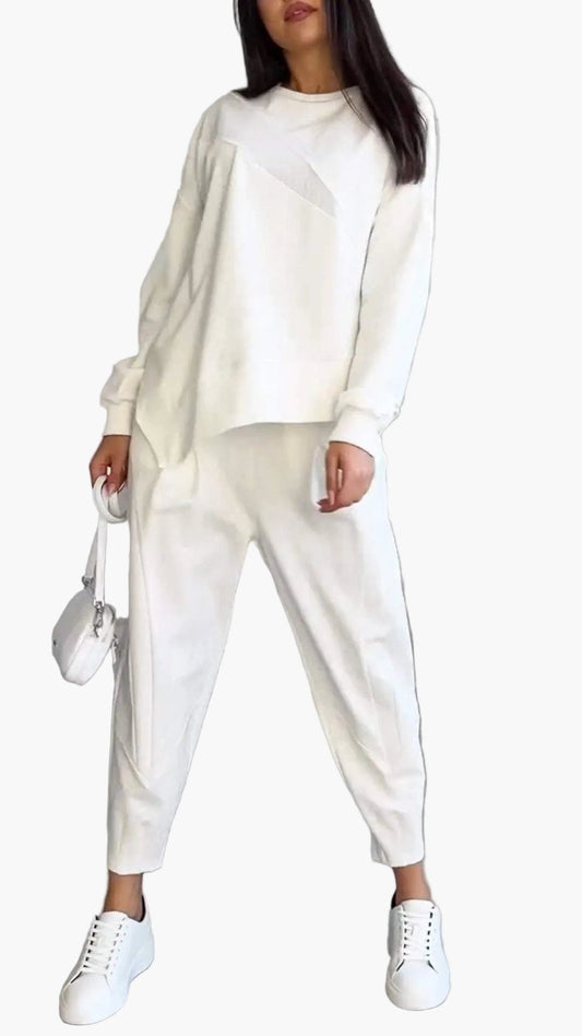 Damen Freizeit Trainingsanzug Set – Oversized Stil, Komfort für Alltag & Reisen