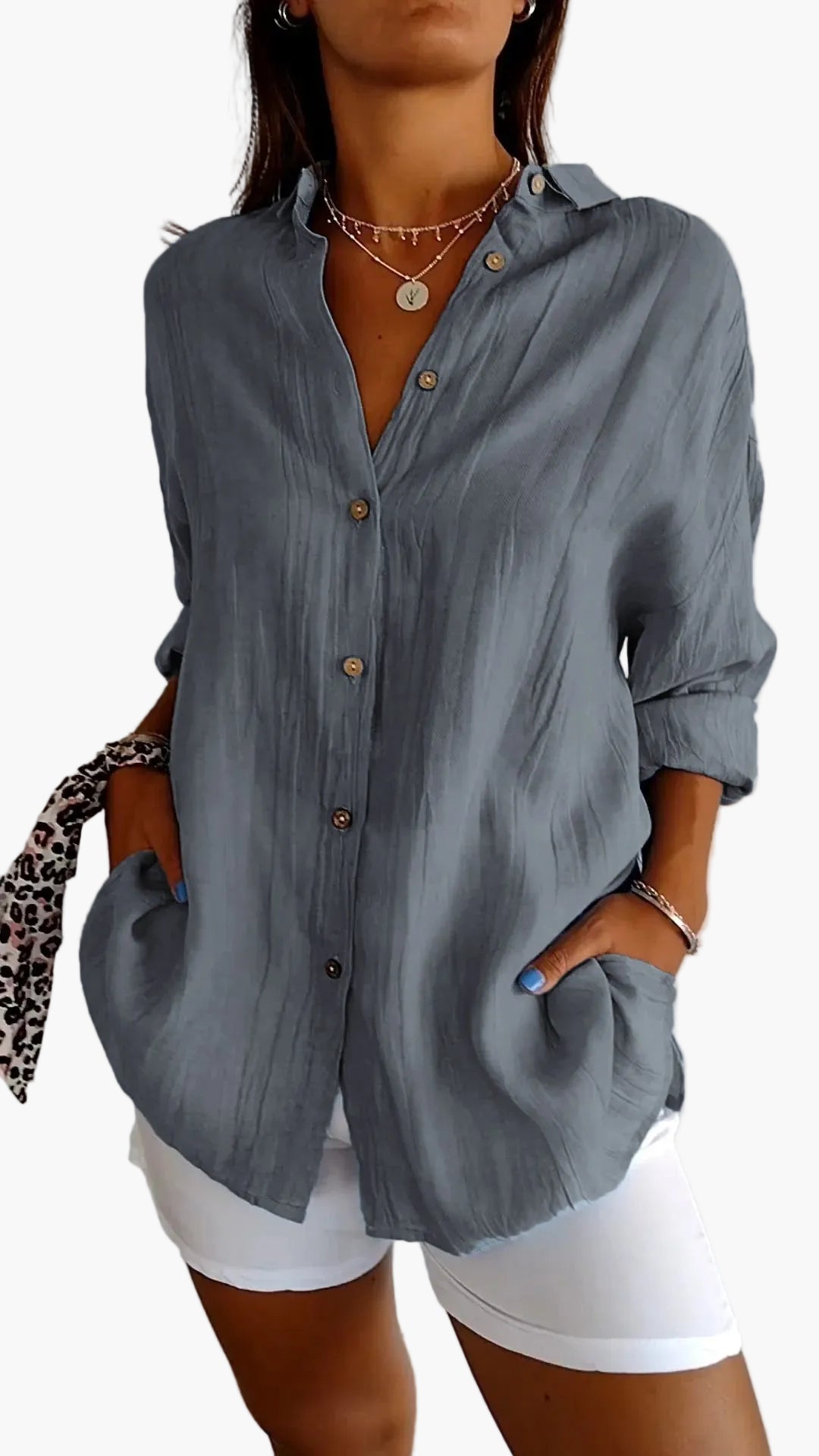 Damen Button-Down-Hemd – Eleganter Freizeit-Look für Alltag und Büro