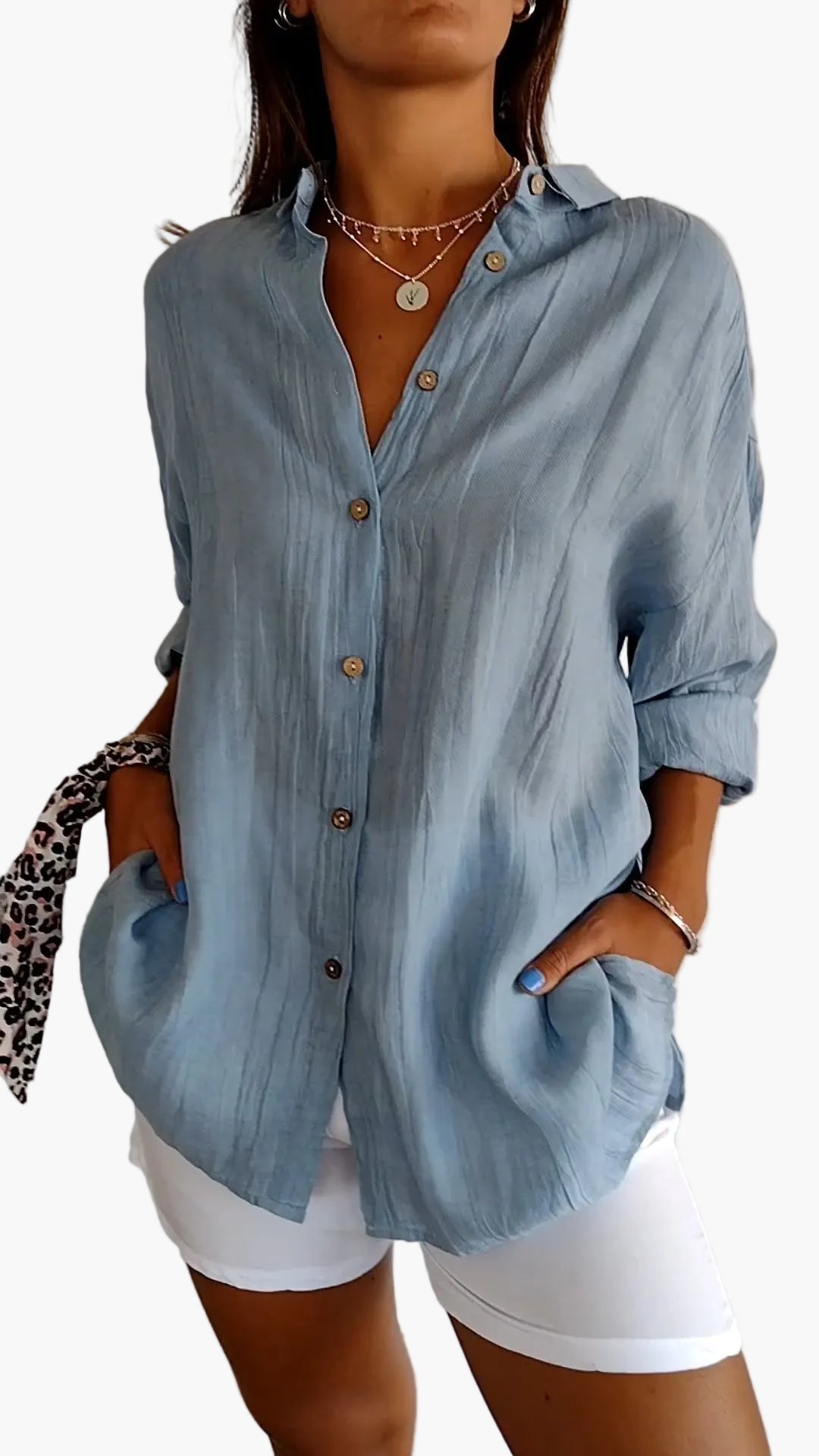 Damen Button-Down-Hemd – Eleganter Freizeit-Look für Alltag und Büro