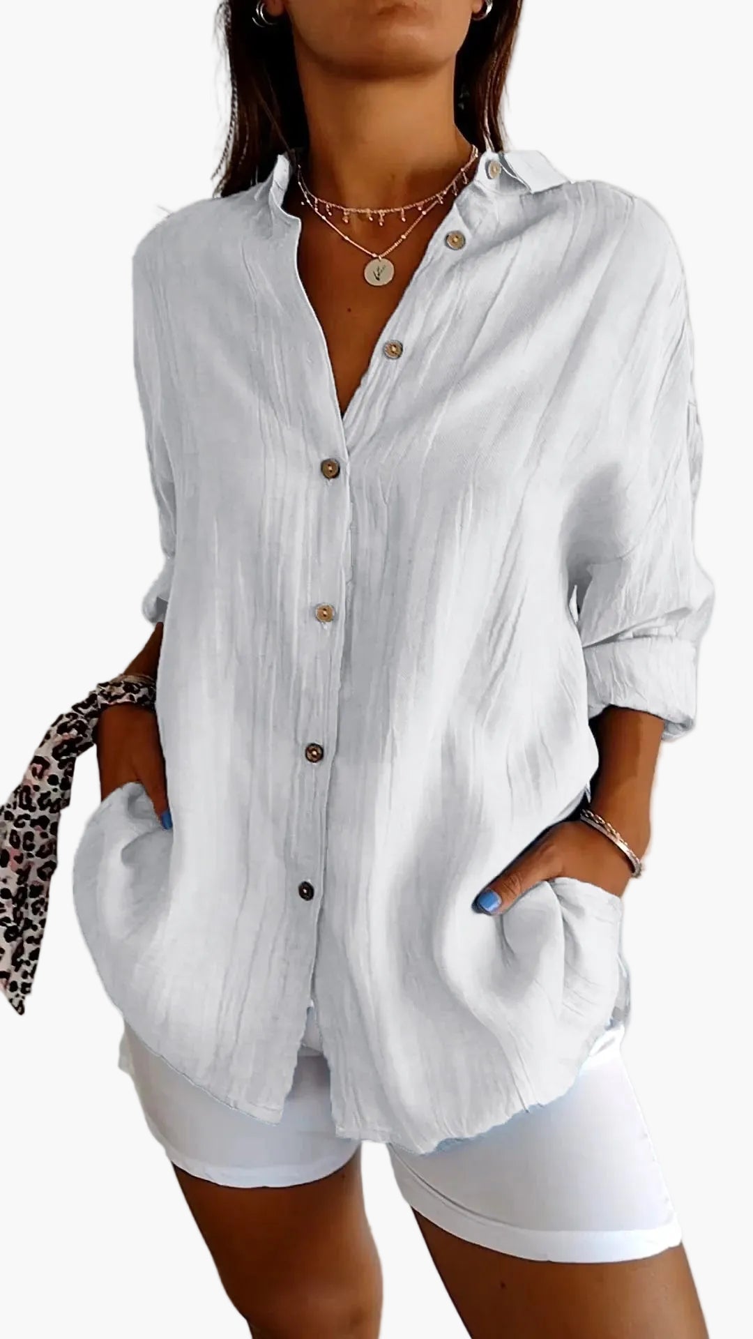 Damen Button-Down-Hemd – Eleganter Freizeit-Look für Alltag und Büro
