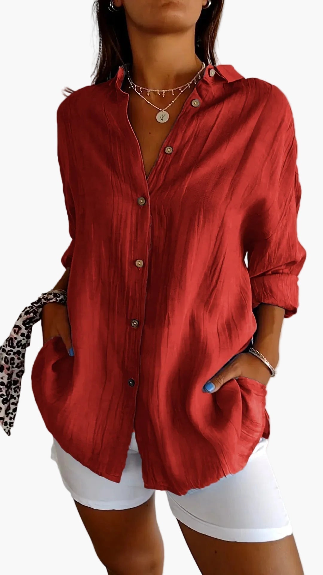 Damen Button-Down-Hemd – Eleganter Freizeit-Look für Alltag und Büro