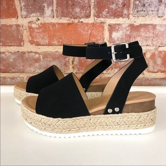 Damen Plateau-Sandalen mit Keilabsatz – Modische Sommerschuhe mit Knöchelriemen und Espadrille-Stil, ideal für Alltag & Urlaub
