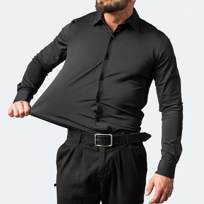 Herren Business Freizeithemd – Elegantes, Stretch Langarmhemd für Büro & Alltag