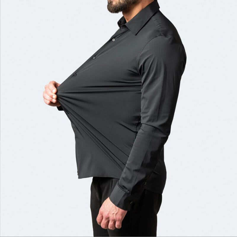 Herren Business Freizeithemd – Elegantes, Stretch Langarmhemd für Büro & Alltag