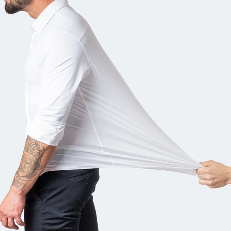 Herren Business Freizeithemd – Elegantes, Stretch Langarmhemd für Büro & Alltag