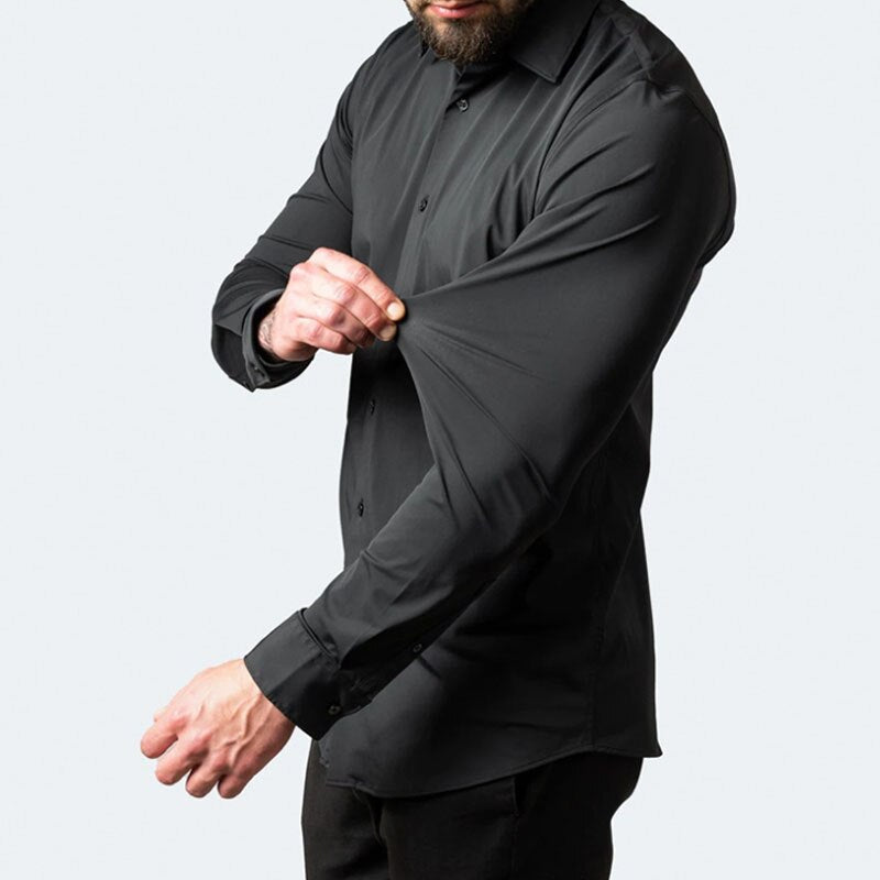 Herren Business Freizeithemd – Elegantes, Stretch Langarmhemd für Büro & Alltag