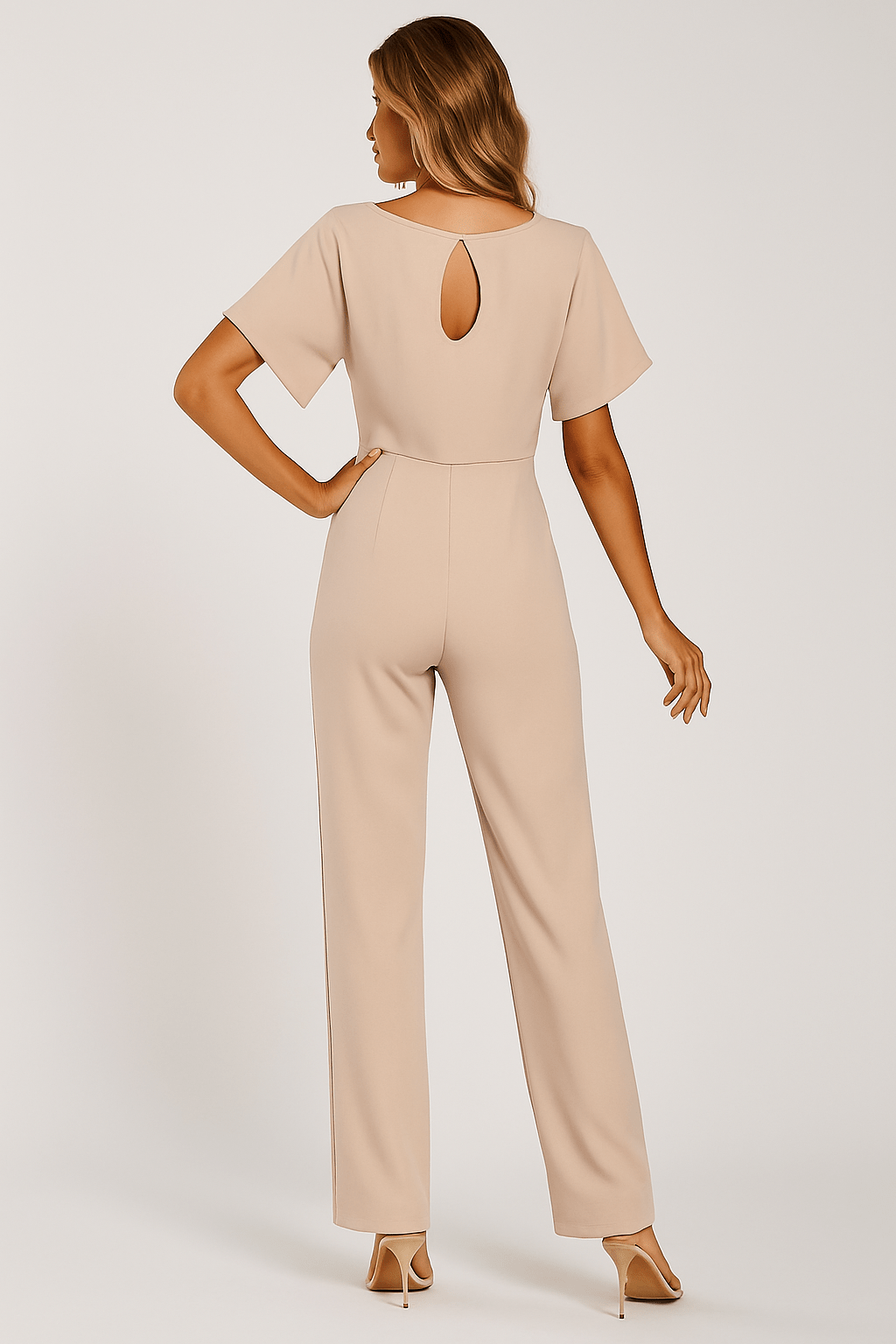 Damen Jumpsuit mit Bindegürtel – Eleganter Overall für Alltag und besondere Anlässe