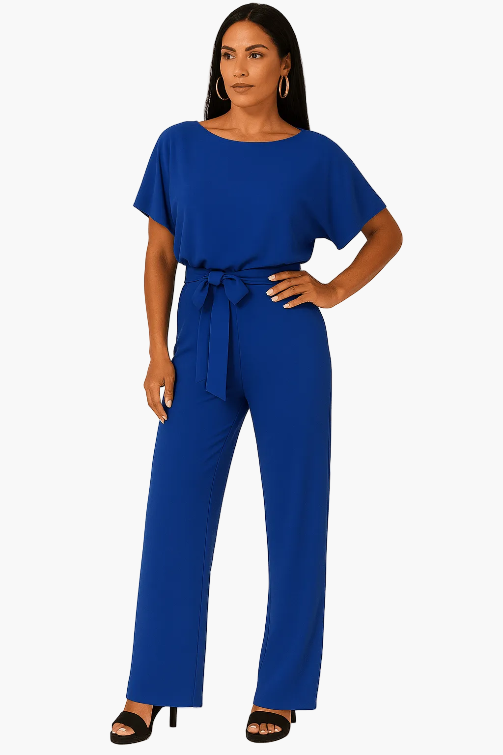 Damen Jumpsuit mit Bindegürtel – Eleganter Overall für Alltag und besondere Anlässe