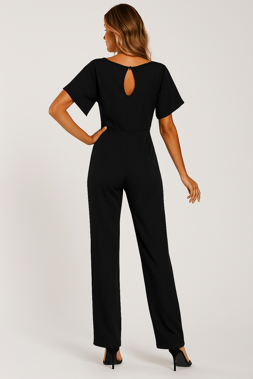 Damen Jumpsuit mit Bindegürtel – Eleganter Overall für Alltag und besondere Anlässe