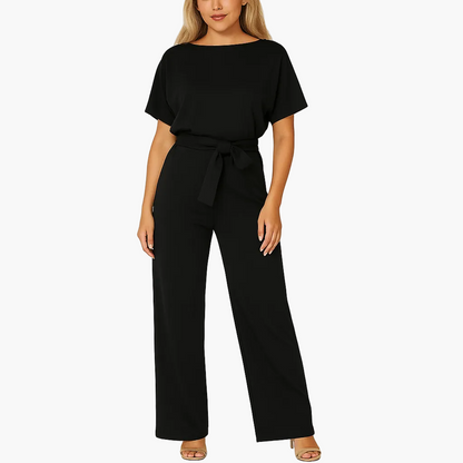 Damen Jumpsuit mit Bindegürtel – Eleganter Overall für Alltag und besondere Anlässe