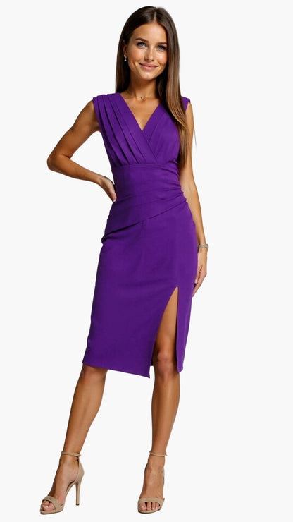 Damen Abendkleid Elegant Plissee Festlich Figurbetont für besondere Anlässe
