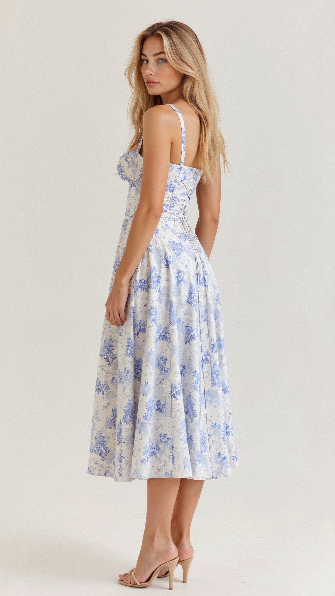Damen Midikleid mit Korsett-Oberteil – Eleganter Sommer-Look für besondere Anlässe