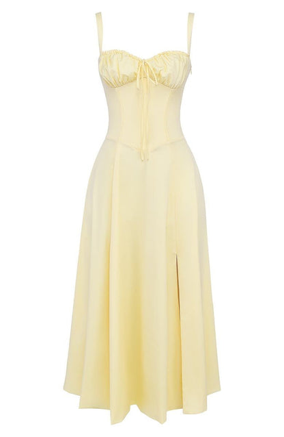 Damen Midikleid mit Korsett-Oberteil – Eleganter Sommer-Look für besondere Anlässe