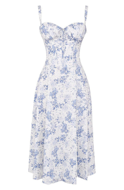 Damen Midikleid mit Korsett-Oberteil – Eleganter Sommer-Look für besondere Anlässe