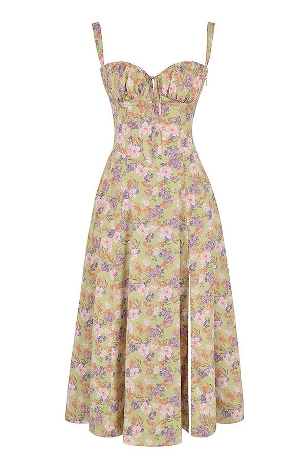 Damen Midikleid mit Korsett-Oberteil – Eleganter Sommer-Look für besondere Anlässe
