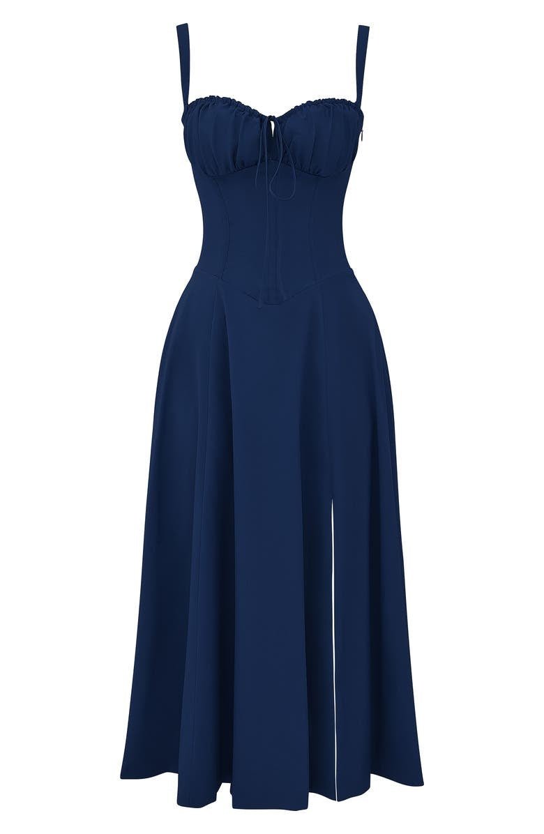 Damen Midikleid mit Korsett-Oberteil – Eleganter Sommer-Look für besondere Anlässe