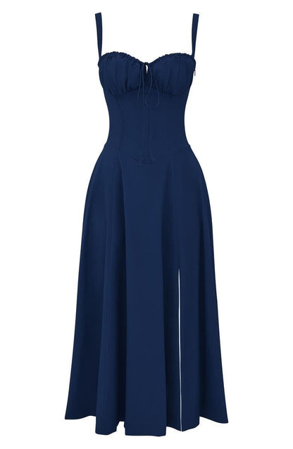 Damen Midikleid mit Korsett-Oberteil – Eleganter Sommer-Look für besondere Anlässe
