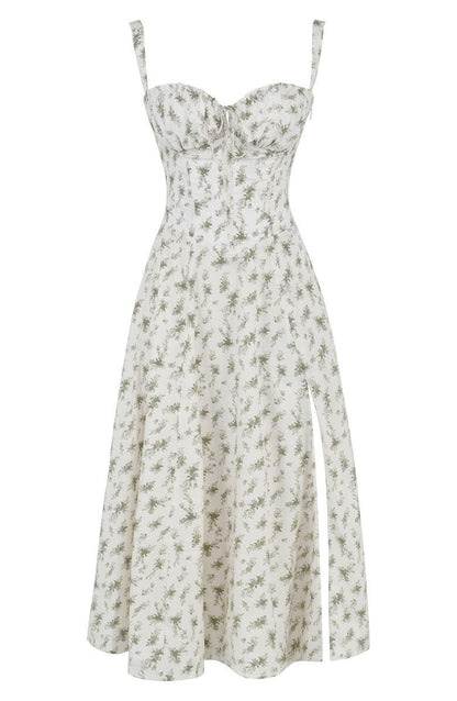 Damen Midikleid mit Korsett-Oberteil – Eleganter Sommer-Look für besondere Anlässe
