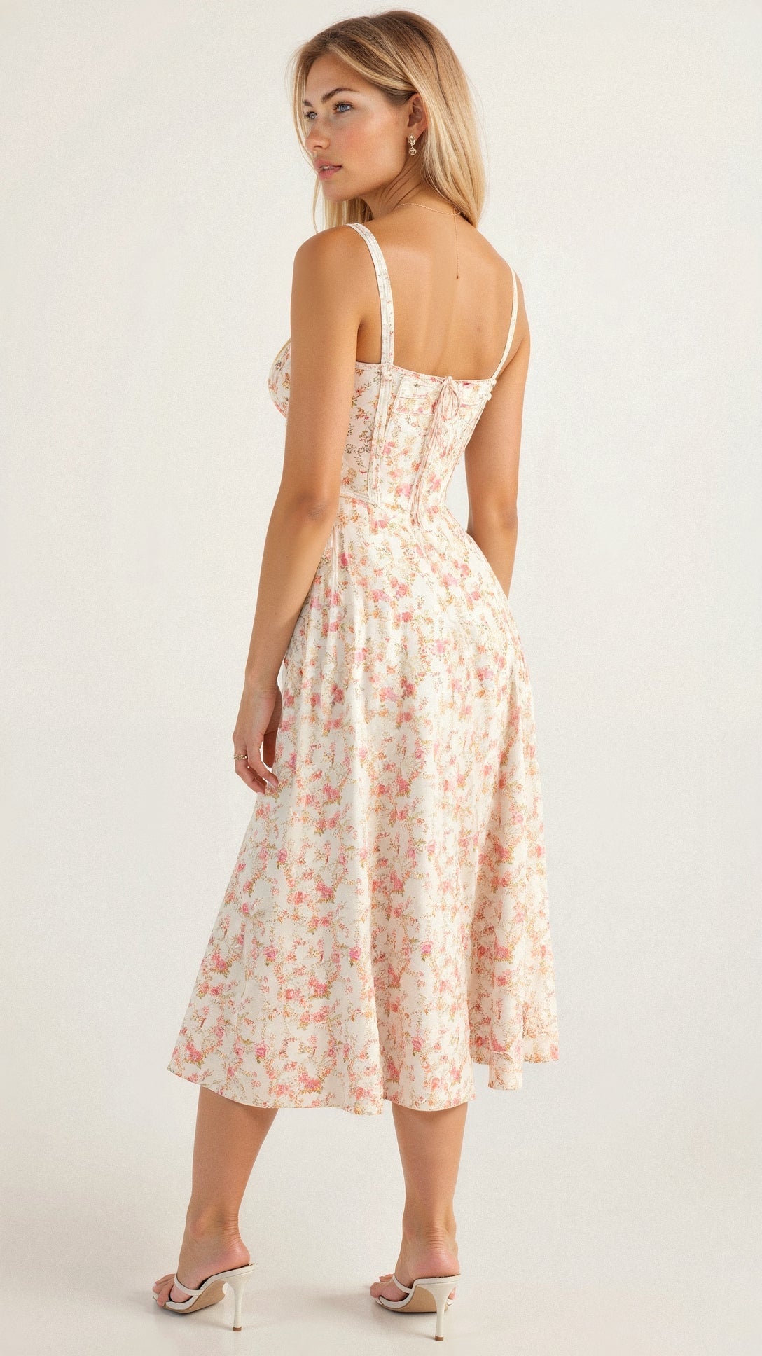 Damen Midikleid mit Korsett-Oberteil – Eleganter Sommer-Look für besondere Anlässe