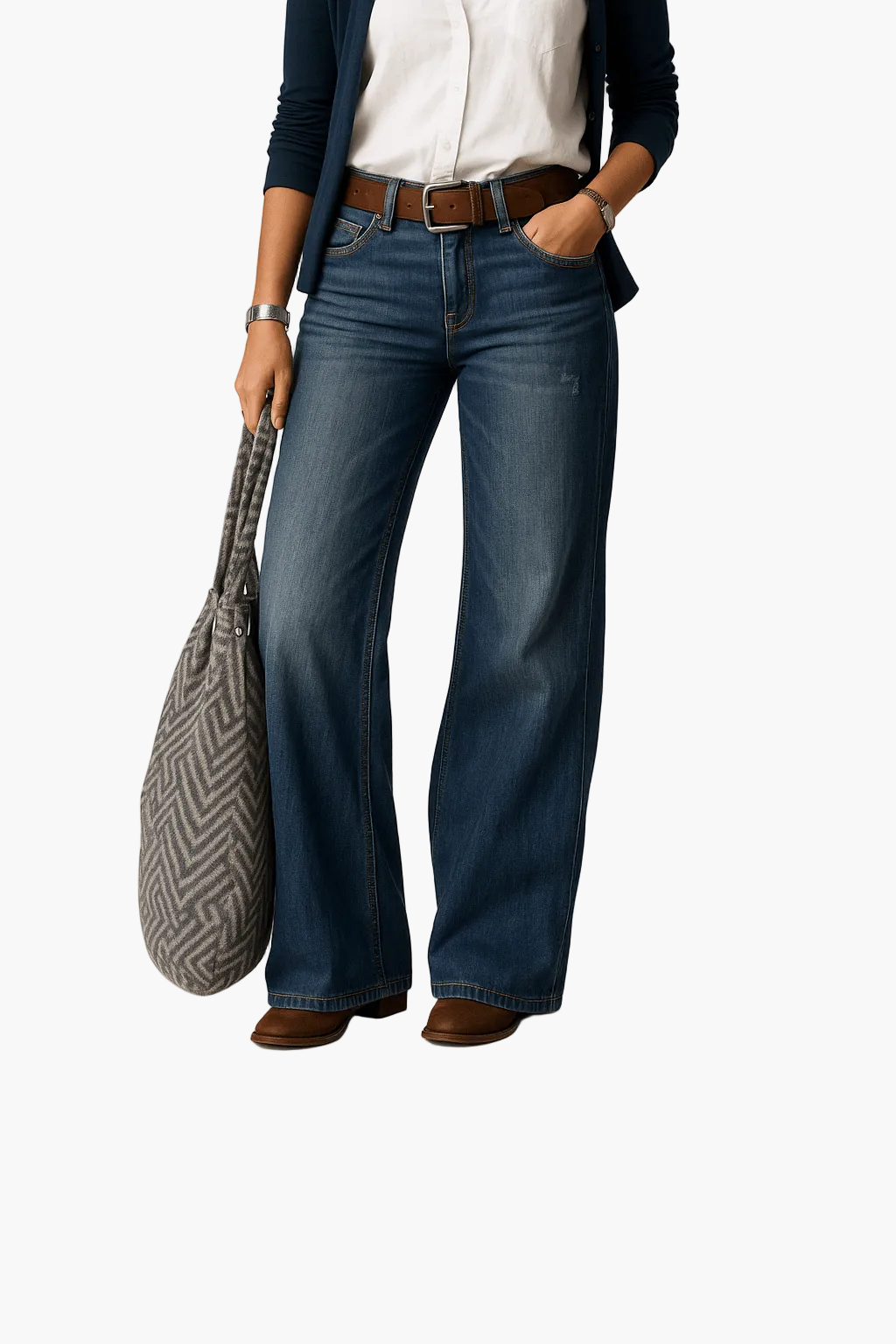 Damen Weitbein-Jeans im Casual Look – Bequeme Denim Hose für Alltag & Freizeit