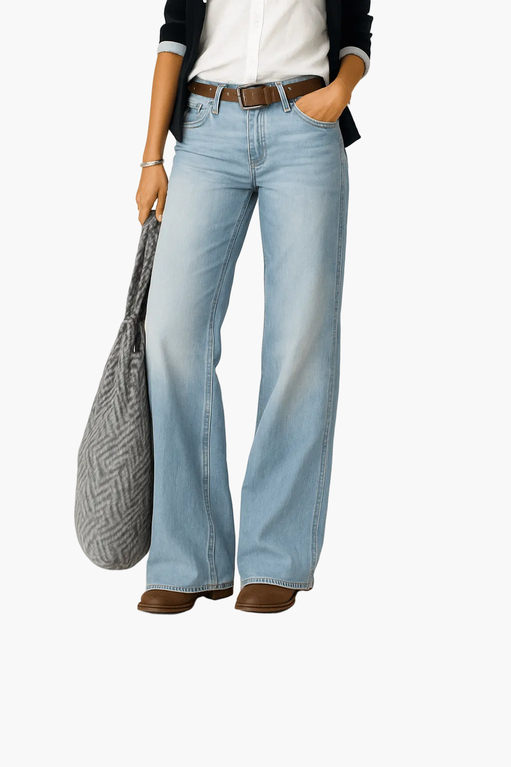 Damen Weitbein-Jeans im Casual Look – Bequeme Denim Hose für Alltag & Freizeit