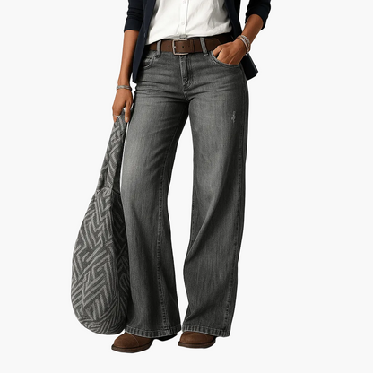 Damen Weitbein-Jeans im Casual Look – Bequeme Denim Hose für Alltag & Freizeit