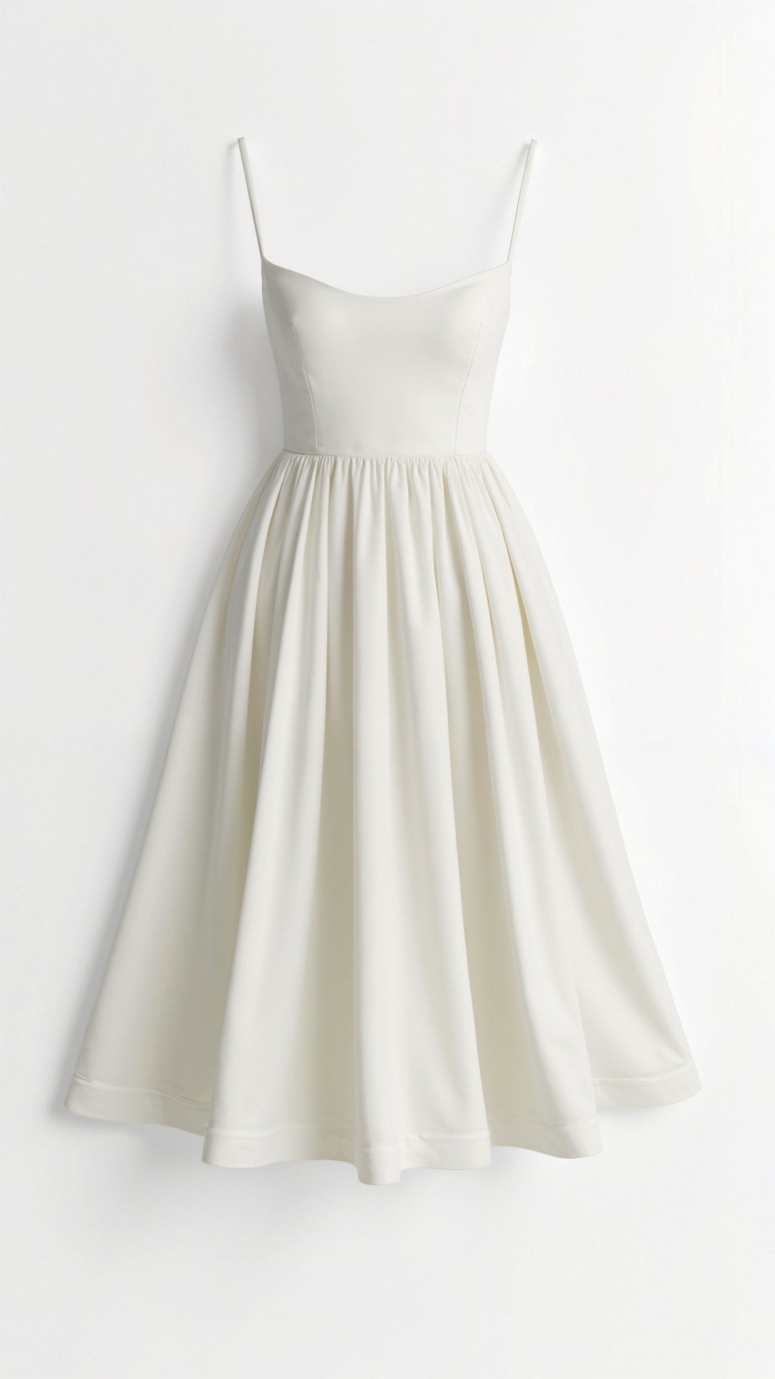 Damen Midikleid mit Spaghettiträgern – Elegantes Sommerkleid für Alltag & Feste