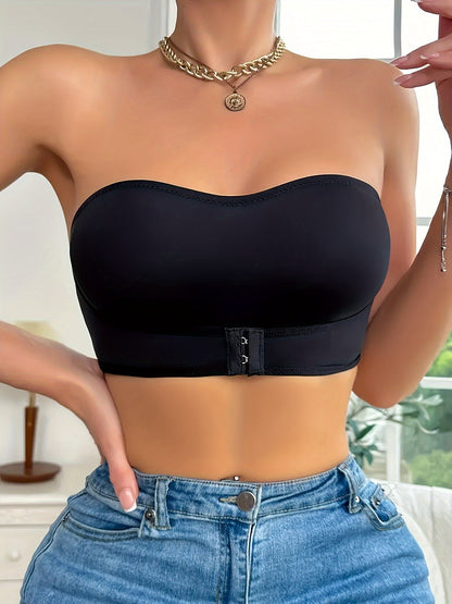 Damen Sportlicher Nahtloser Anti-Rutsch Bandeau BH für Aktive Momente