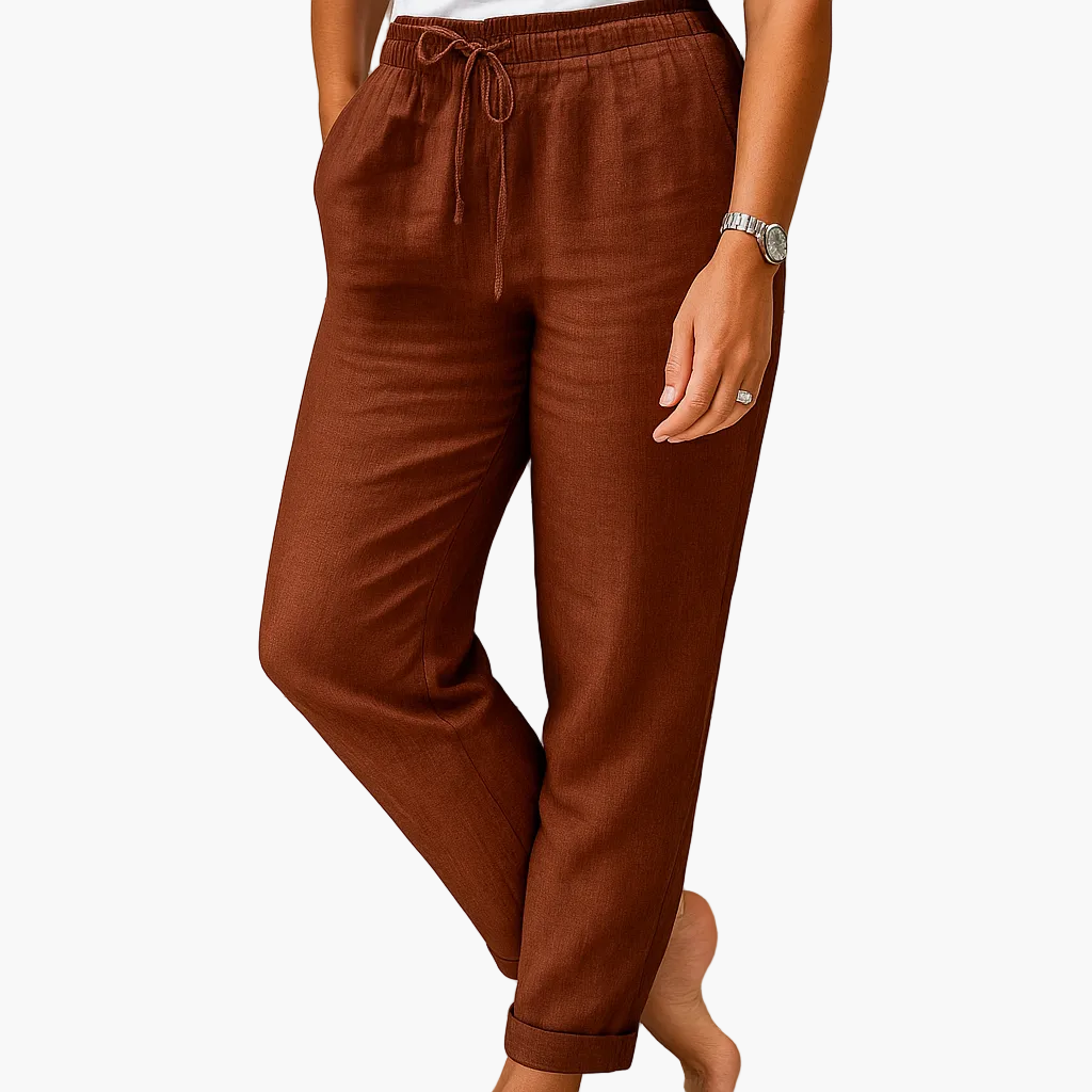 Damen Freizeithose mit Kordelzug – Lockerer Schnitt, Ideal für Alltag & Urlaub