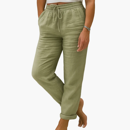 Damen Freizeithose mit Kordelzug – Lockerer Schnitt, Ideal für Alltag & Urlaub