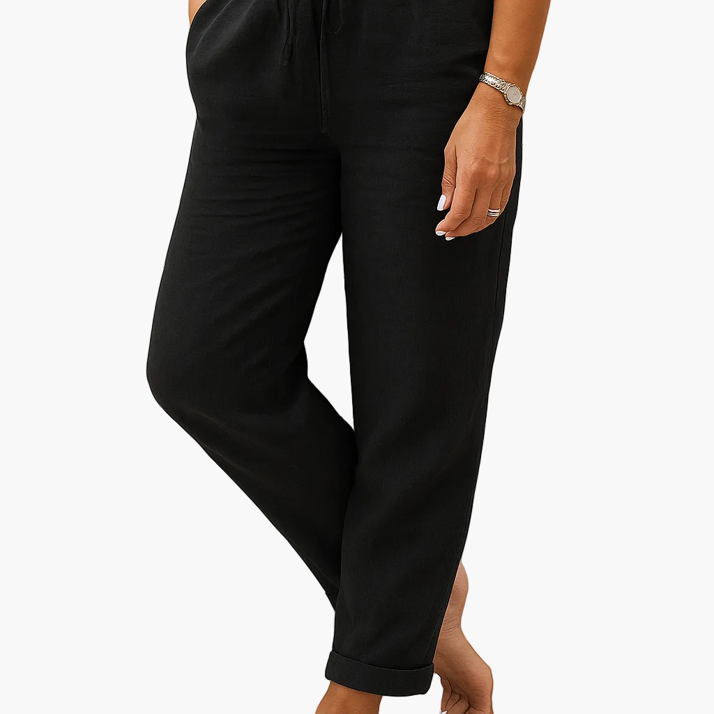 Damen Freizeithose mit Kordelzug – Lockerer Schnitt, Ideal für Alltag & Urlaub