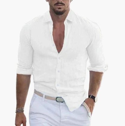 Herren Sommer Veganes Leinenhemd – Eleganter Freizeitstil für warme Tage
